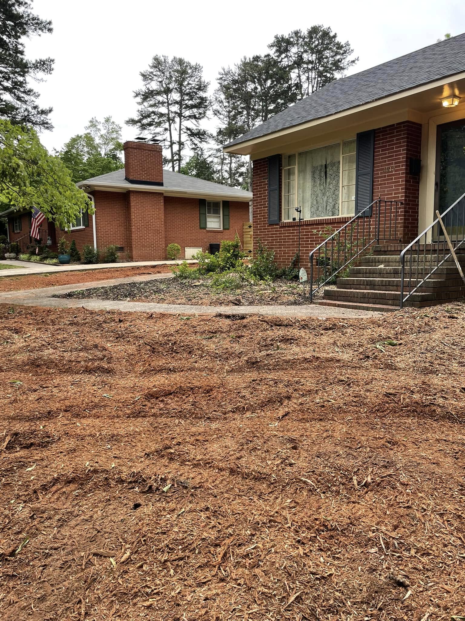 After stump grinding