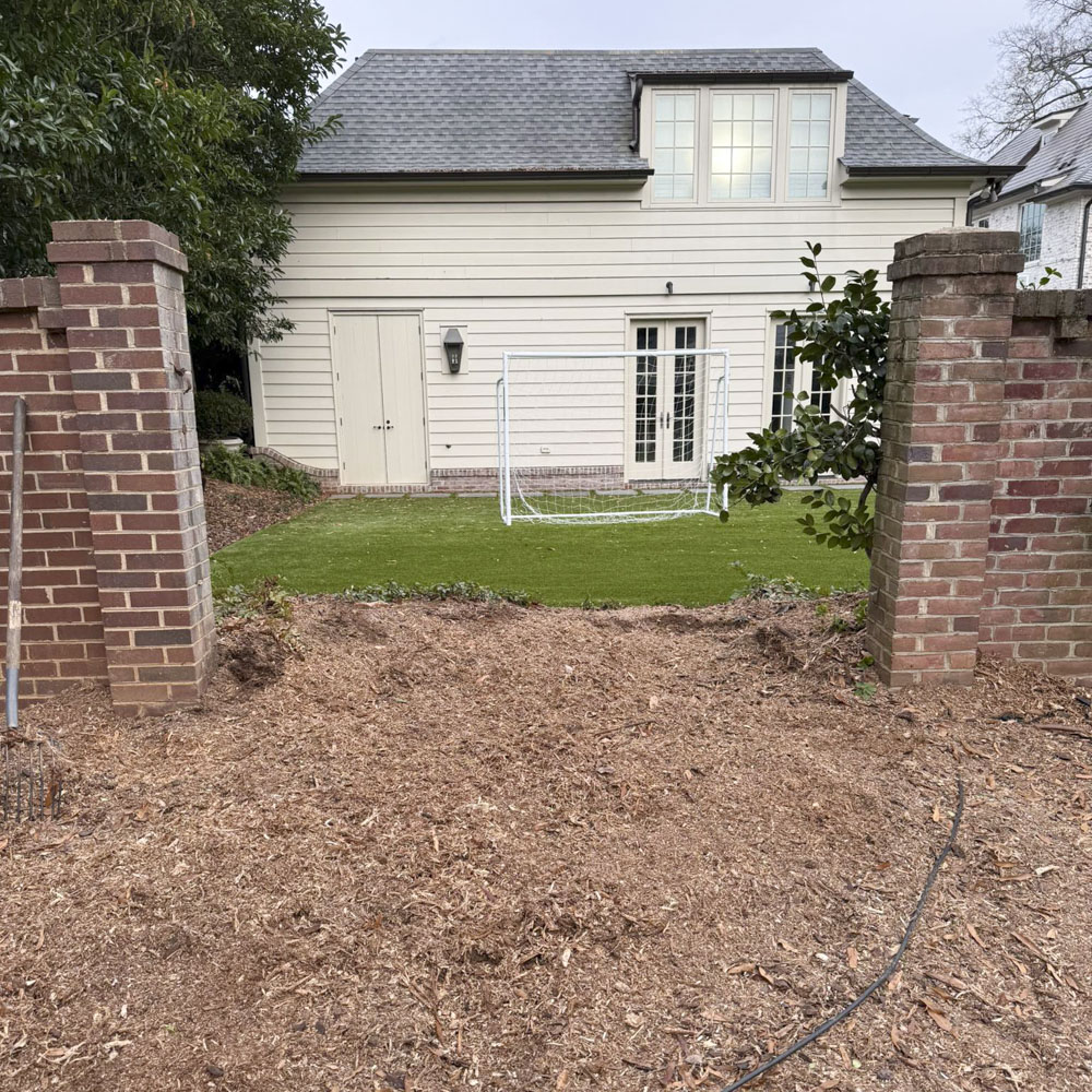 After stump grinding